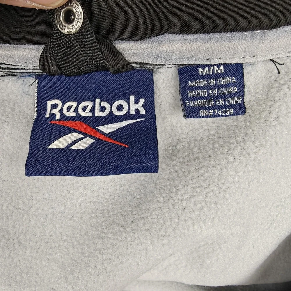 Reebok Jacket Mens Medium Black Gray 3-in-1 Hooded‎ Soft Shell Insulated Parka